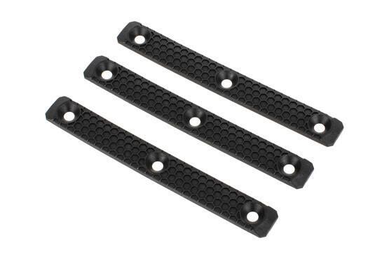 Slate Black Industries M-LOK Rail Panel 3 slot in black are made from polymer